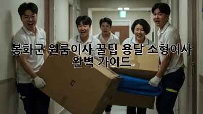 봉화군 원룸이사 꿀팁🍯 용달🚚 소형이사 완벽 가이드